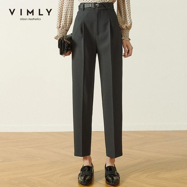 

women's pants & capris vimly spring pencil for women fashion high waist solid zipper suit pnat office lady elegant trousers female bott, Black;white