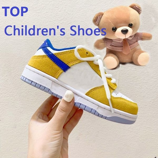 

sb dunks dead five bears kids skateboard shoes suede toddler yellow green pink blue bear children sneakers size 26-35
