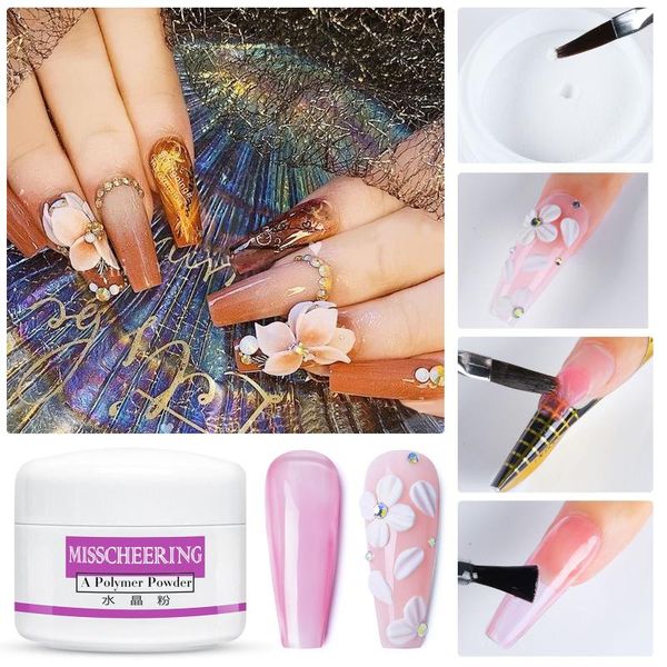 

nail glitter 1pc crystal acrylic powder for extension 3 colors carving art gel design manicure tools professional, Silver;gold