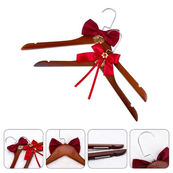 

hangers & racks 2pcs chinese style wedding coat holders decor wooden dress