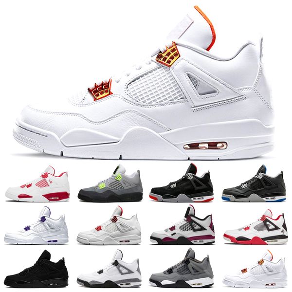 

2021 new basketball shoes 4s man cat taupe haze shimmer desert white oreo cement university blue sail pine green pure money travis bred diy