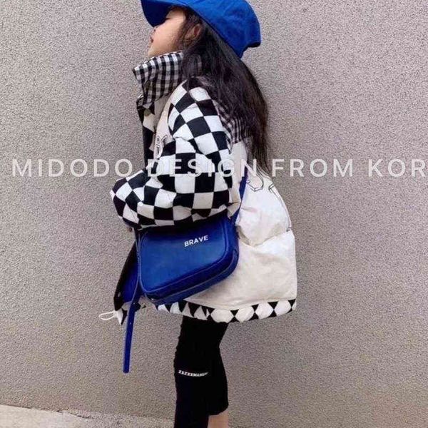 

korean children clothing outwear winter girls down jackets boys kids clothes for teens bubble coat parkas outerwear snow wear 211111, Blue;gray