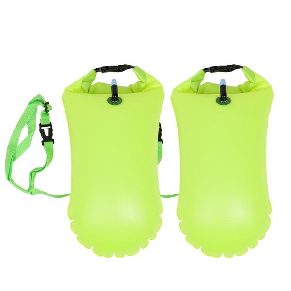 

2pcs inflatable swim buoy swimming pouch portable swim bags for outdoor