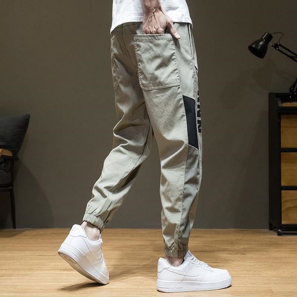 

men's pants 2021 summer gray sports loose teen plus-sized casual harem streetwear men fashion baggy, Black