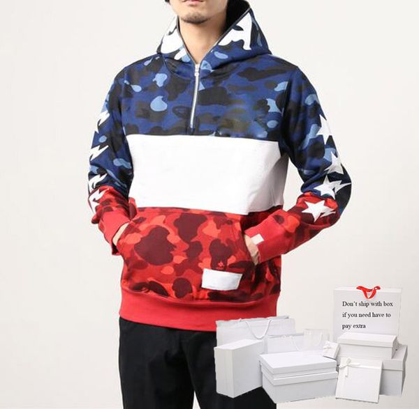 

men fashion hoodies 21ss new arrival ins contrast color camouflage letter pattern women's streetwear men's sweatshirt casual, Black
