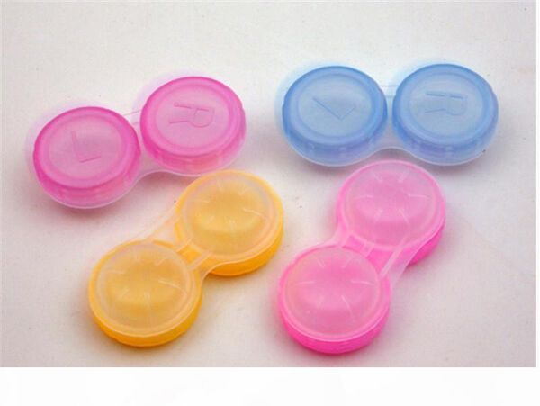 

plastic contact lens box holder portable small lovely candy color eyewear bag container contact lenses case randoml colors
