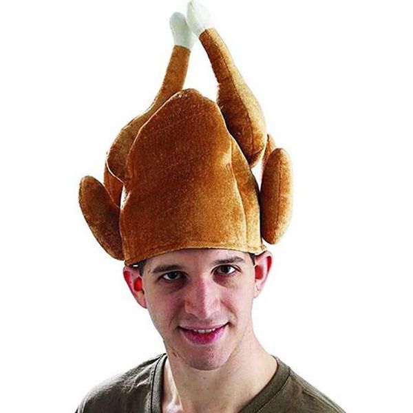 

turkey trot hat fancy roasted turkey hat caps plush roasted christmas dinner chef costume hanksgiving