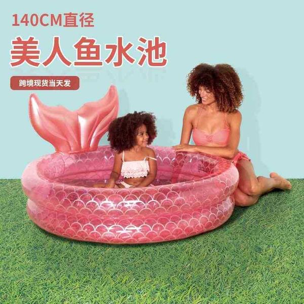 

inflatable mermaid children's play ocean ball thickened bubble bottom swimming pool