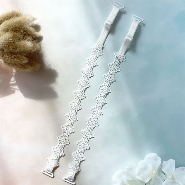 

moly story lingerie intimates accessories white lace bra strap decorative shoulder bra straps replacement, Black;white