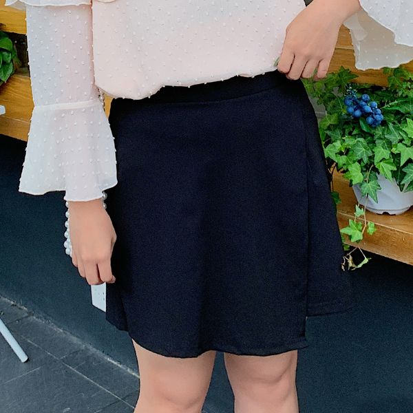 

version of women's large size skirt 2021 summer suitable for the crotch thigh thick shorts 2076 wse9, Black