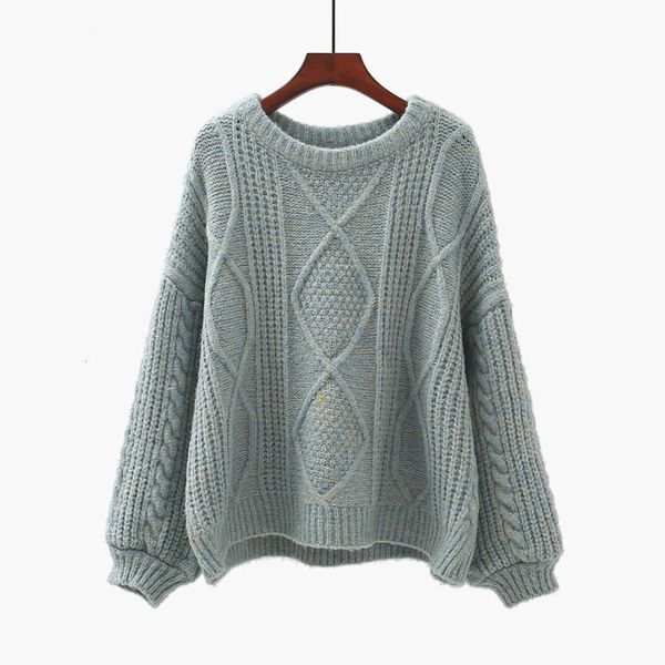 

classic women's pullover 2020 new autumn and winter loose wear short thickened woolen sweater, White;black