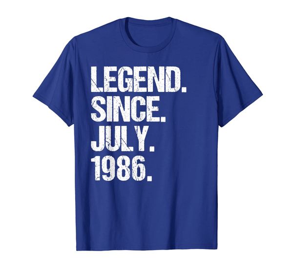 

legend since july 1986 33rd birthday gift shirt 33 years old, White;black