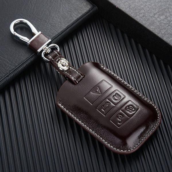 Land Rover için Orijinal Deri Anahtar Kılıf 2021 Discovery 5 Range Rover Sport Defender 2 Anahtar Kapak Uzaktan Kumanda FOB KEYCHAIN242E