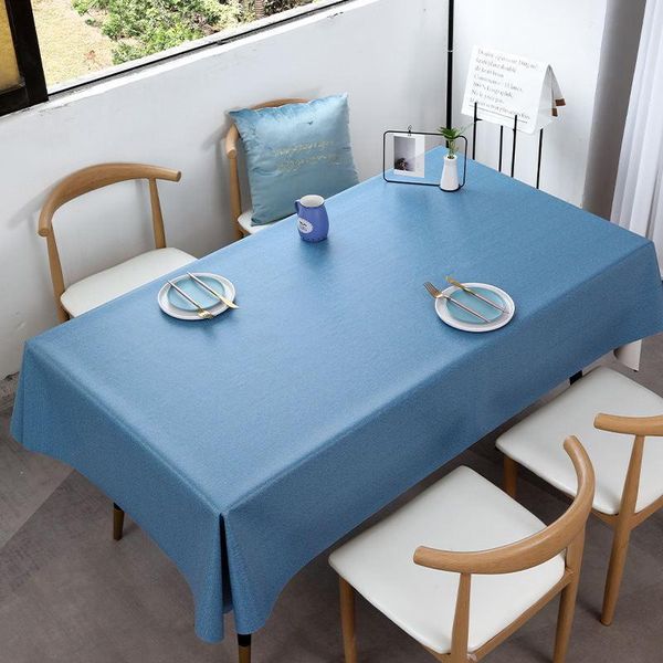 

table cloth pvc solid color tablecloth waterproof oil-proof anti-scald simple tablecloths for party decoration dining tables cover