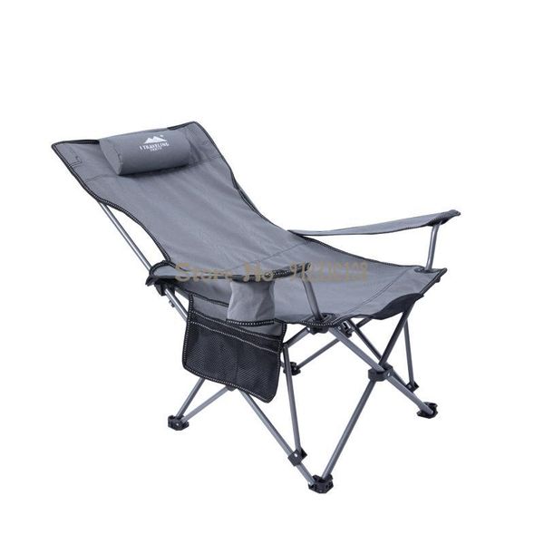 

camp furniture outdoor dual-purpose folding chair, portable lunch break recliner, fishing beach backrest, household leisure bed, camping laz
