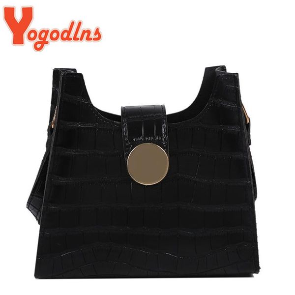 

cross body yogodlns vintage alligator pattern shoulder bag women pu leather armppit trendy lady handbag designer crossbody pouch