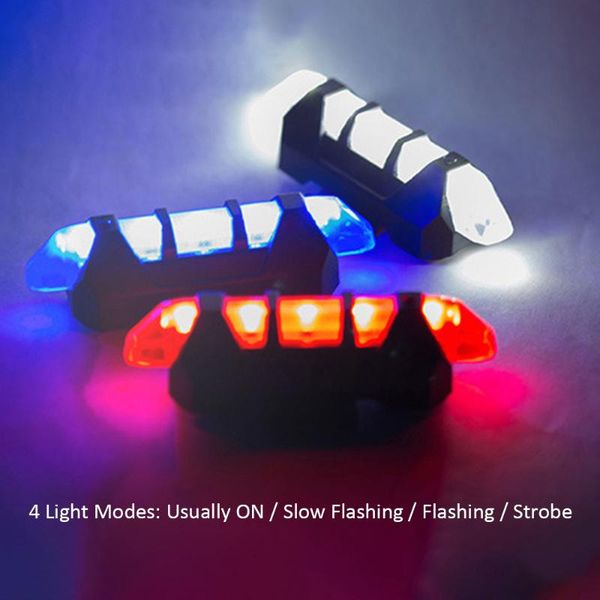 

bike lights usb rechargeable rear bicycle light led tail lamp 4 lighting modes weather tight design 160mah battery cycling