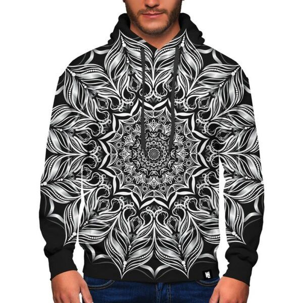 

qualities good design pattern men s 3d printing hoodie visual impact party punk gothic round neck american sweatshirt hoodie, Black