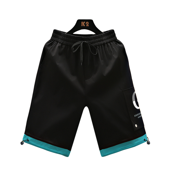 

men's shorts 2021 summer gym casual fashion loose style color patchwork pants plus size 4xl, White;black
