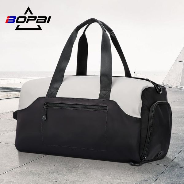 

duffel bags bopai 2021 men travel handbag large capacity sports luggage shoulder waterproof casual short trip duffle packs