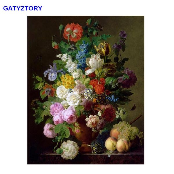 

paintings gatyztory painting by numbers for adults children flower diy oil coloring paint number landscape on canvas art pictures
