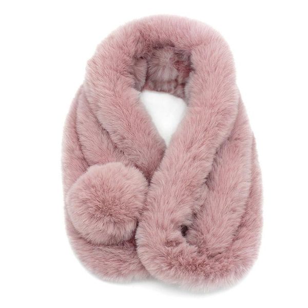 

scarves imitation rex fur scarf women korean style harajuku pure color plush warm cute girlfriend gifts winter, Blue;gray