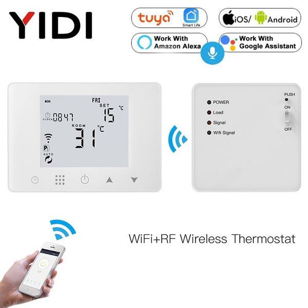 

smart home control wifi thermostat wall-hung underfloor gas boiler water electric heating temperature controller tuya alexa google