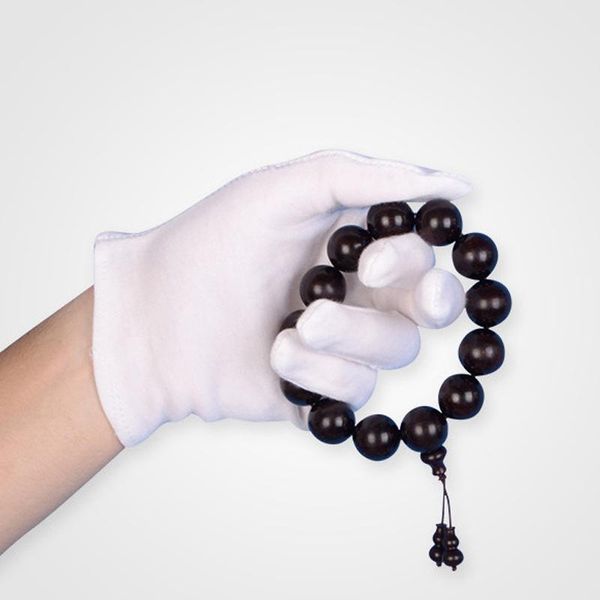 

2021 new white cotton ceremonial gloves for male female serving 1 waiters drivers jewelry gloves cm- fast ship, Blue;gray
