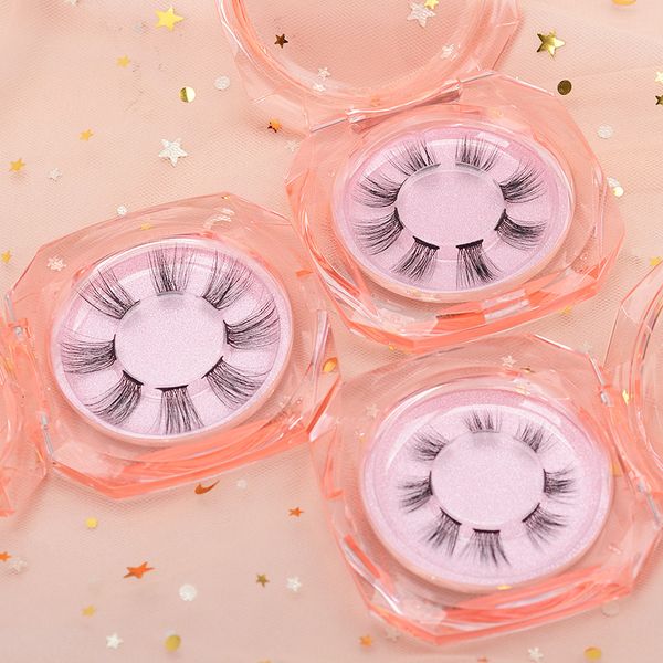 

1 box segmented eyelashes wispy fluffy false eyelash natural thick lashes handmade eye extension quick wear makeup tools