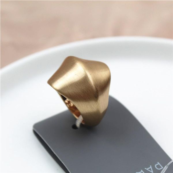 

cluster rings metallic matte ring of european and american style contracted individual character abstract exaggeration, Golden;silver