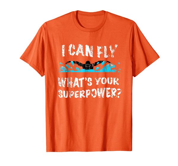 

i can fly what's your superpower t-shirt - butterfly swimmer, White;black
