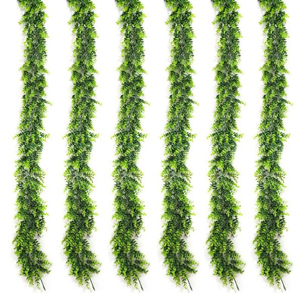 

decorative flowers & wreaths simulation 175cm money leaf rattan home restaurant wall el wedding decoration diy waterweed encrypted green pla