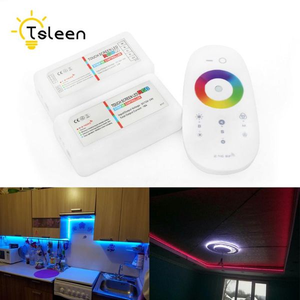 

controllers touch screen led rgb/rgbw strip 2.4g wireless dc12-24v rf remote controller light dimmer control system