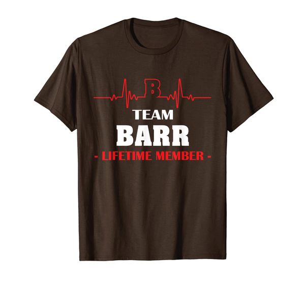 

team barr lifetime member family youth kid shirt hearbeat, White;black