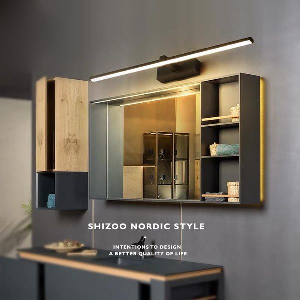 

wall lamps modern led mirror light for bathroom indoor dressing table lighting simplicity white black lustre lamp kitchen fixture deco