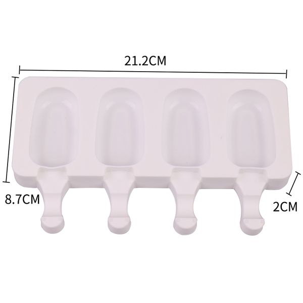 

4/8 grid ice cream mold makers silicone thick material diy molds ice cube moulds dessert molds tray with popsicle