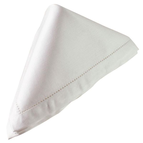 

table napkin soft square party wedding decoration washable cotton blend hemstitch home dinner white placemats durable