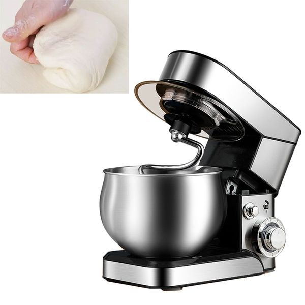 Edelstahl SC-205, Ständermischer, Küchenroboter, Mischmaschine, Kuchenteigcreme Brot, Mixer, 5 Liter, Tischständer Chefmaschine 1200w