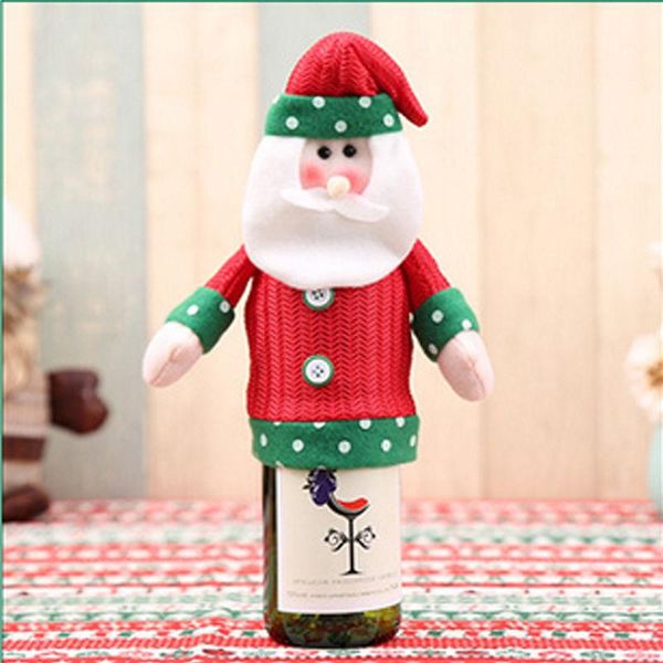 

christmas decorations santa clause clothing hat belt dress wine bottle cover xmas decor gift