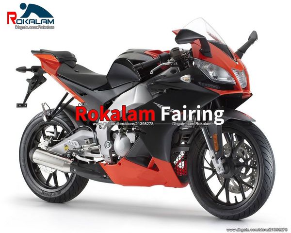 Para Aprilia RS4 50 2012 2013 2015 Bandeiras Body Shell Rs4 125 12-15 Vermelho Black Bodyworks Set (moldagem por injeção)