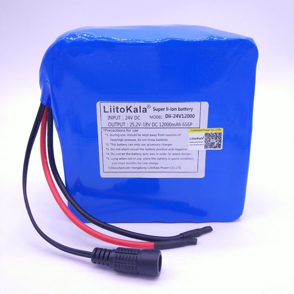 

2021 liitokala 24v 6s6p lithium battery pack 25.2v 12ah batteries li-ion for bicycle 350w e bike 250w(no charger)