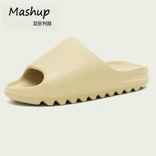 

lovers kanye sandalsout meinuo coconut ripe wear slippers net red outdoor summer one word beach men's tide yw yw, Black