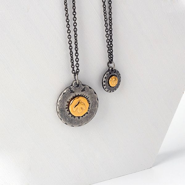 

gaoqiao flying eagle titanium steel necklace personality simple pendant for boys and girls, Silver