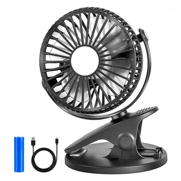 

- portable handheld small fan clip usb charging deskmini outdoor (black)1
