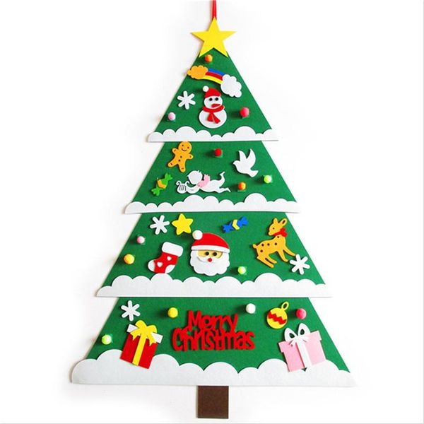 

christmas decorations kids diy felt tree decoration for home 2021 year gifts ornaments santa claus xmas