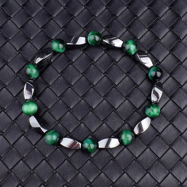 

beaded, strands tiger eye distortion hematite bracelets for women & charm men natural energy stone bracelet jewelry, Black