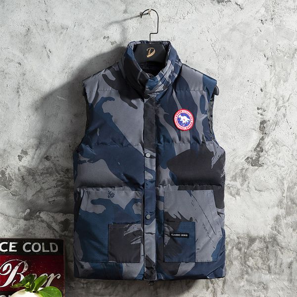 

autumn and winter new men's waistcoat casual couple down cotton padded jacket women's cold resistant warm thickened, Black;white