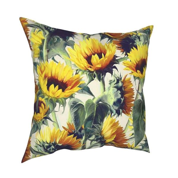 

cushion/decorative pillow sunflowers forever pillowcase soft polyester cushion cover decorative case home zippered 40x40cm covers