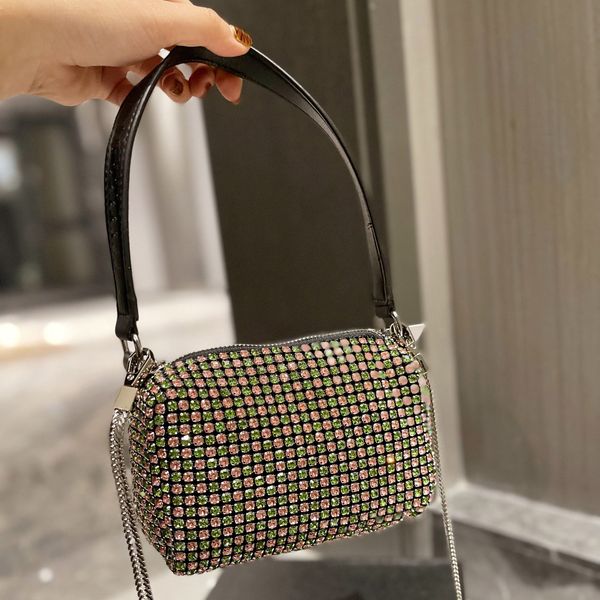 Brillanti strass Borse Borse firmate Pietre luccicanti Portafoglio Borsa normale di alta qualità Portafogli con diamanti Pettorale Soft Lady Totes Borse Marca Large-capacitTote