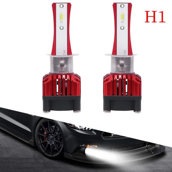 

car headlights 2pcs h1 led conversion kit 8000lm f6 auto head light lamps anti csp automobiles headlight bulbs 6500k